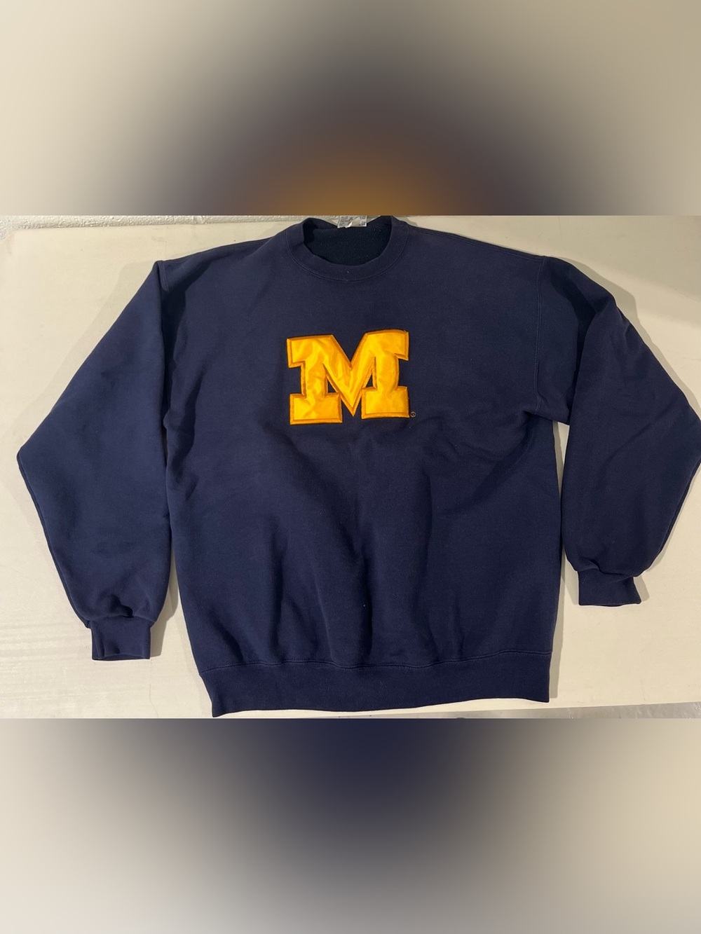 Team Apparel Navy Crewneck with Gold 'M' Applique